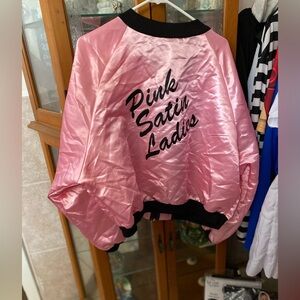 Woman’s pink lady satin jacket size large
